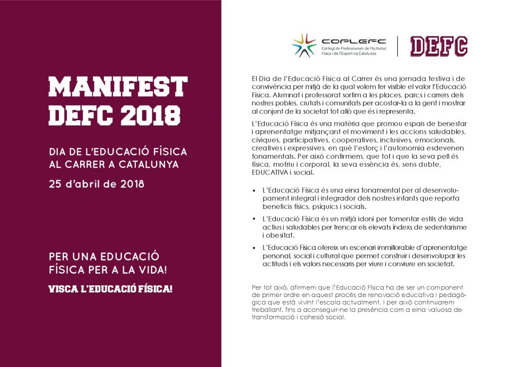 Explica la vivència DEFC al teu centre