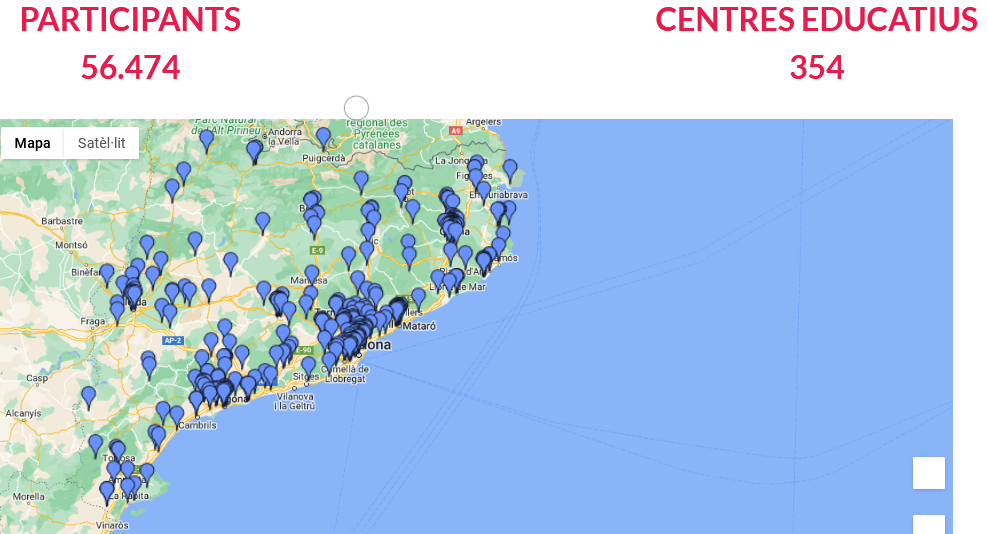 Gràcies, 355 centres i 56.510 alumnes